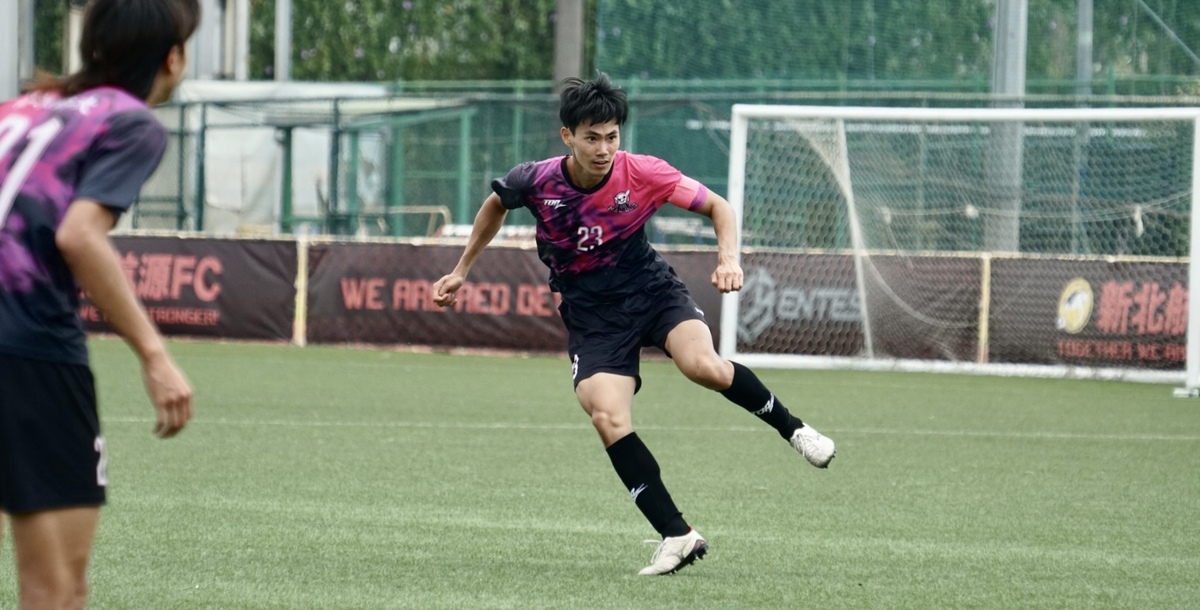 即將畢業的高師大鄭家傑此戰也寫下進球紀錄。攝/蔡佑涵