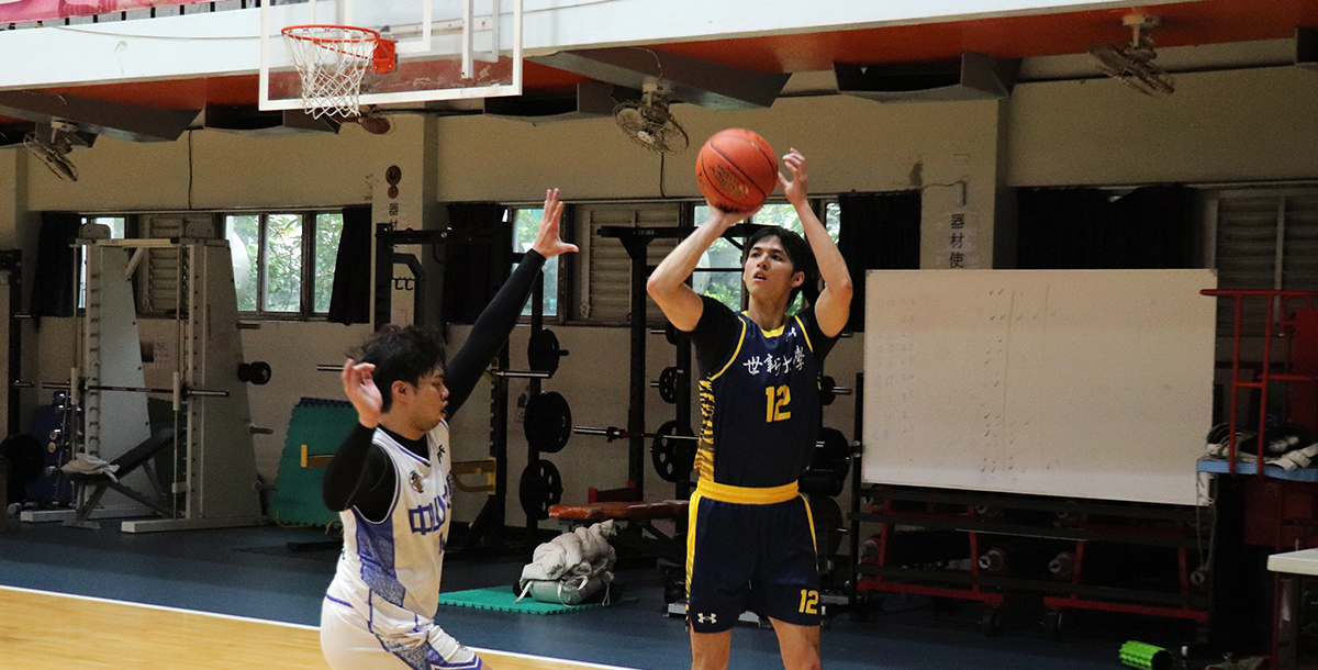 世新隊長唐彥景本場攻下16分。攝／周孫磊