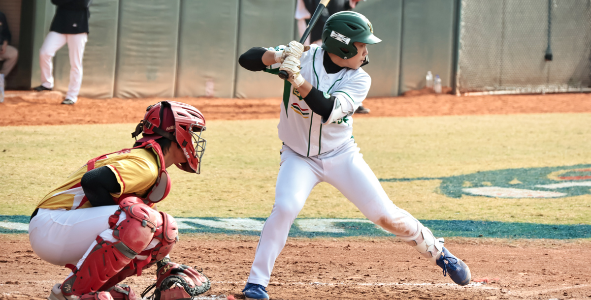 國體林秉澤今日手感火燙，擊出三支安打。攝/林秀炘