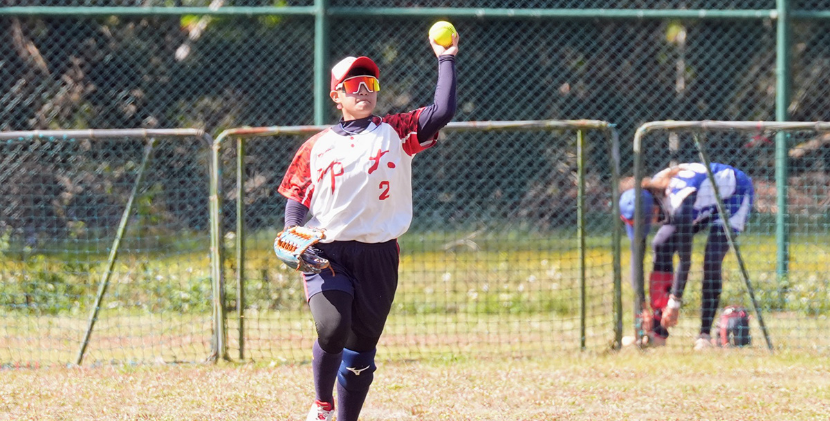 金姿庭臨時被調到左外野，立刻就替球隊建功。攝/大專體總