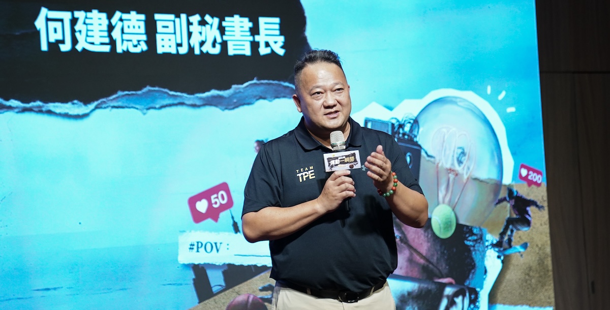 大專體總何建德副秘書長給予參賽者勉勵。攝/大專體總