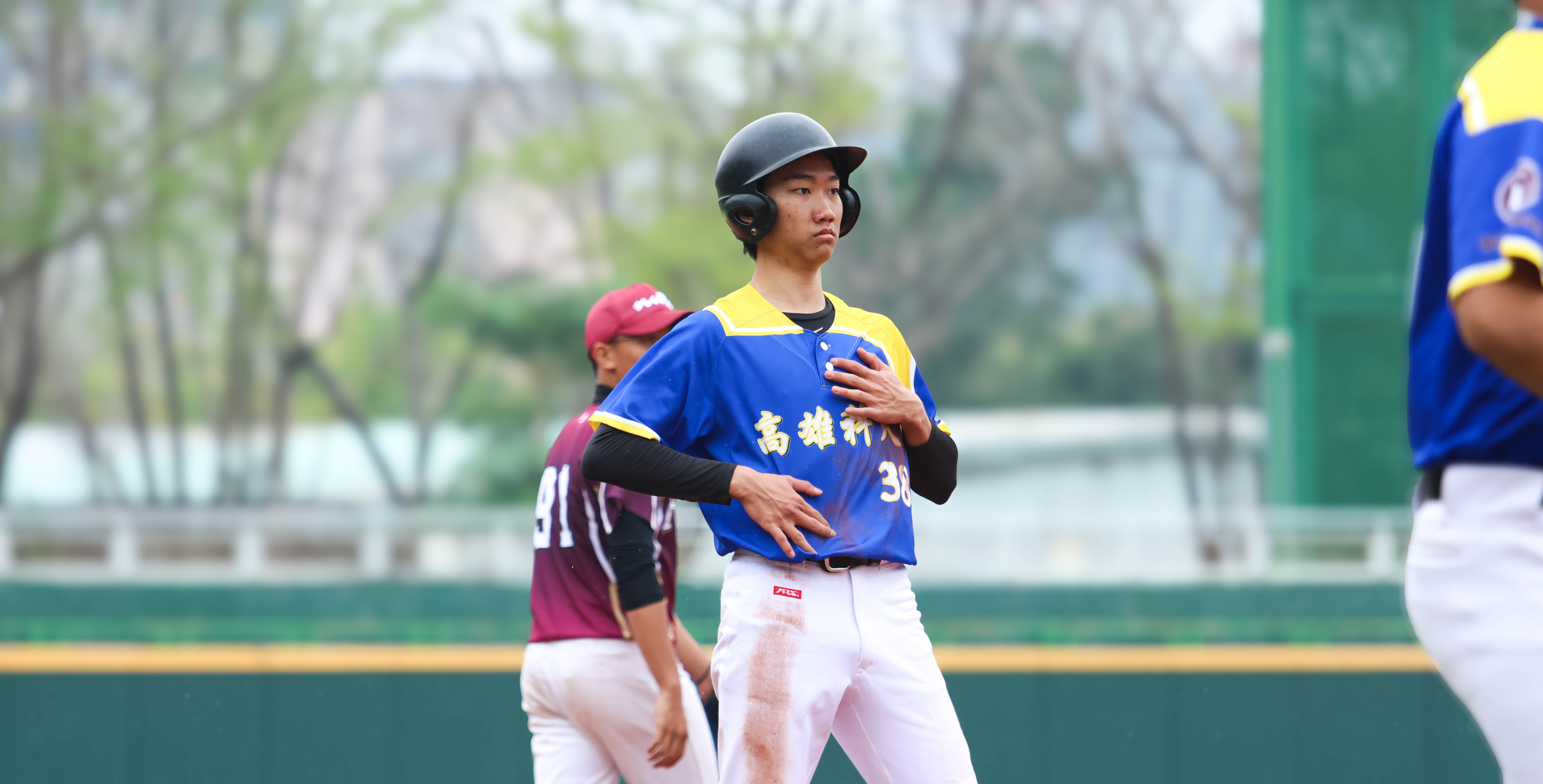 高科施宥廷2支2,含一支3分打點三安與一支二安,成為高科逆轉關鍵火力。攝/許靜玟