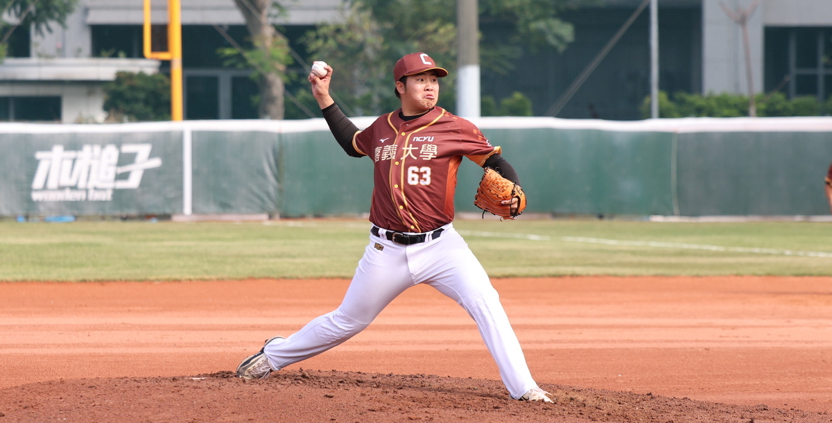 嘉大林建瑋主投八局僅失兩分。攝/林巧晨