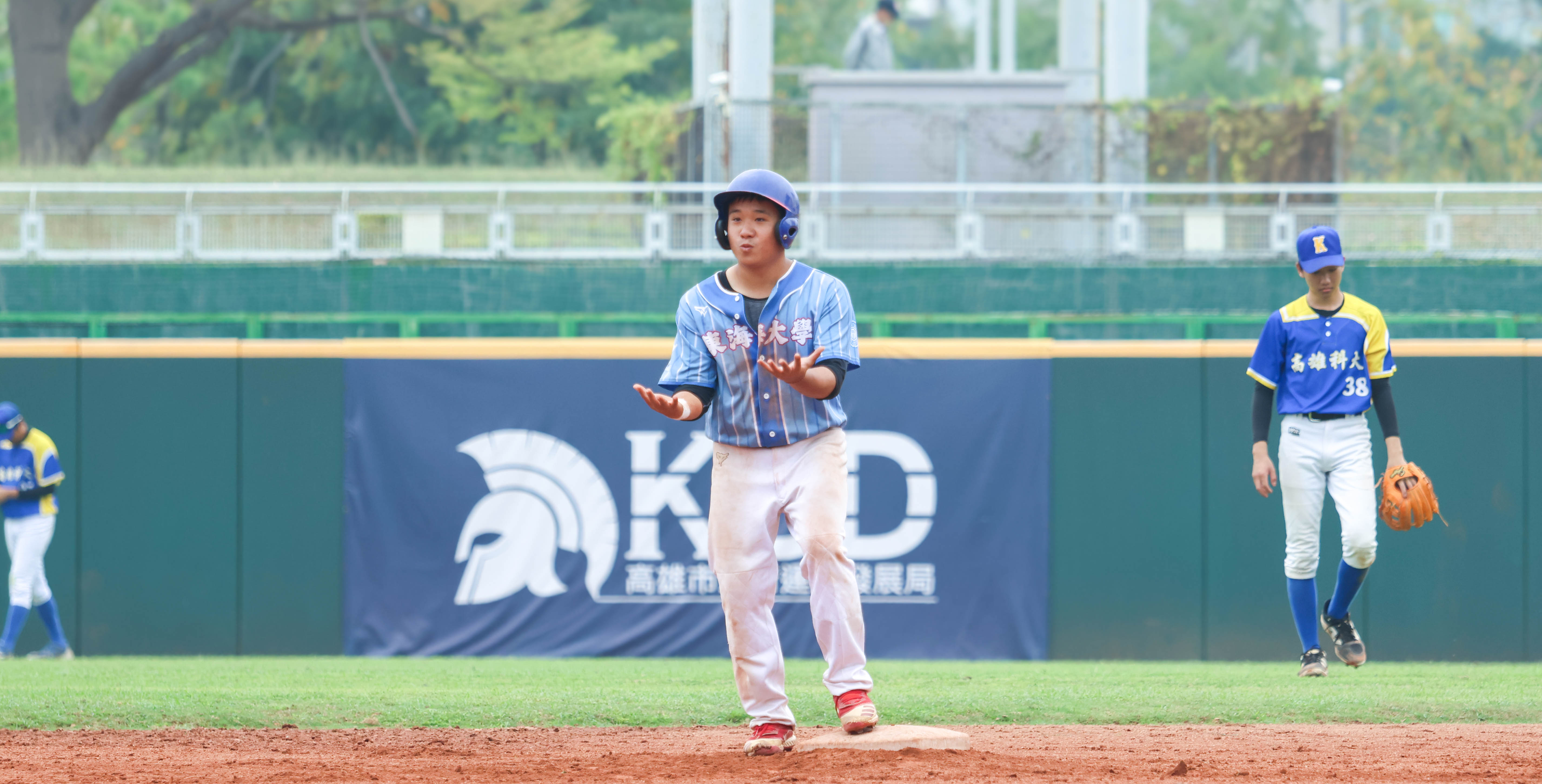 東海林雋佑單場3安猛打賞，3支安打皆為二壘安打。攝／許靜玟