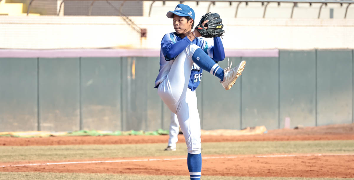 臺體吳柏霆先發五局失兩分，收下勝投。攝/林秀炘