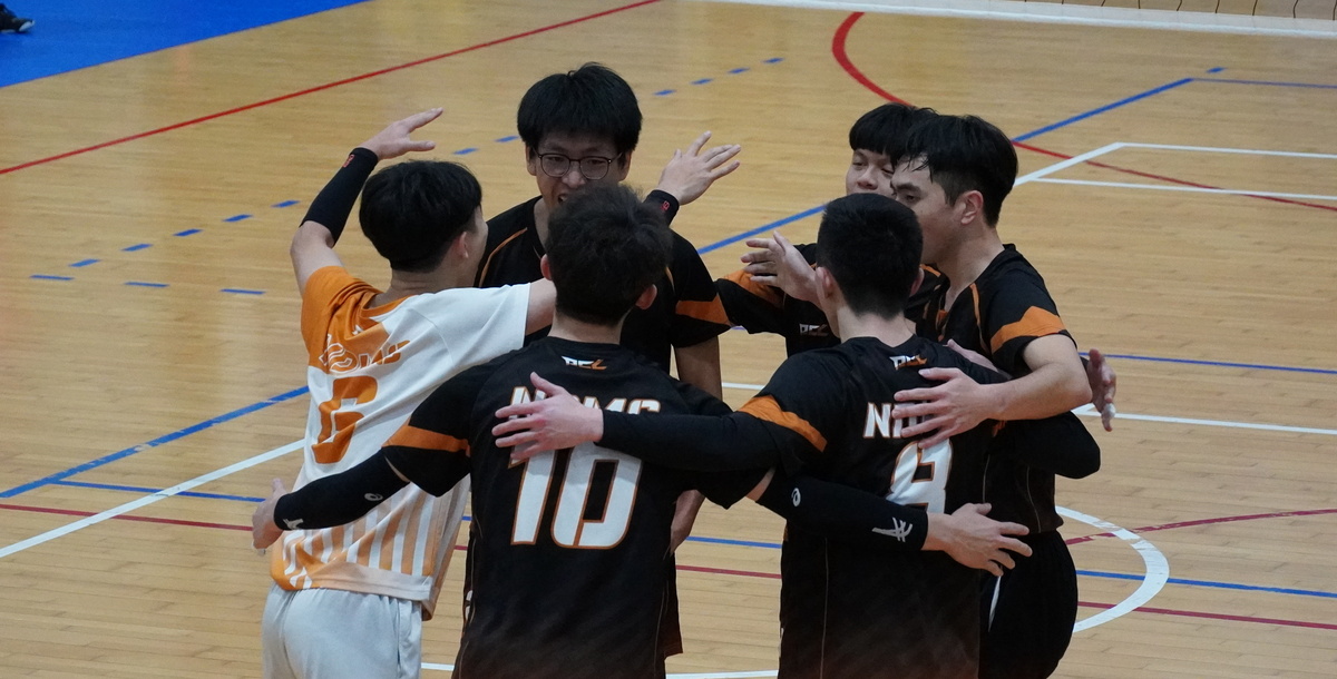 國防醫大以直落三拿下勝利。攝／葉怡昕