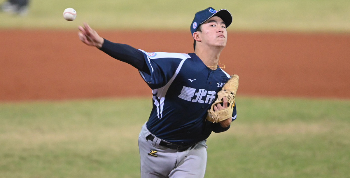 臺北市大吳冠勳6局好投無失分。攝/大專體總