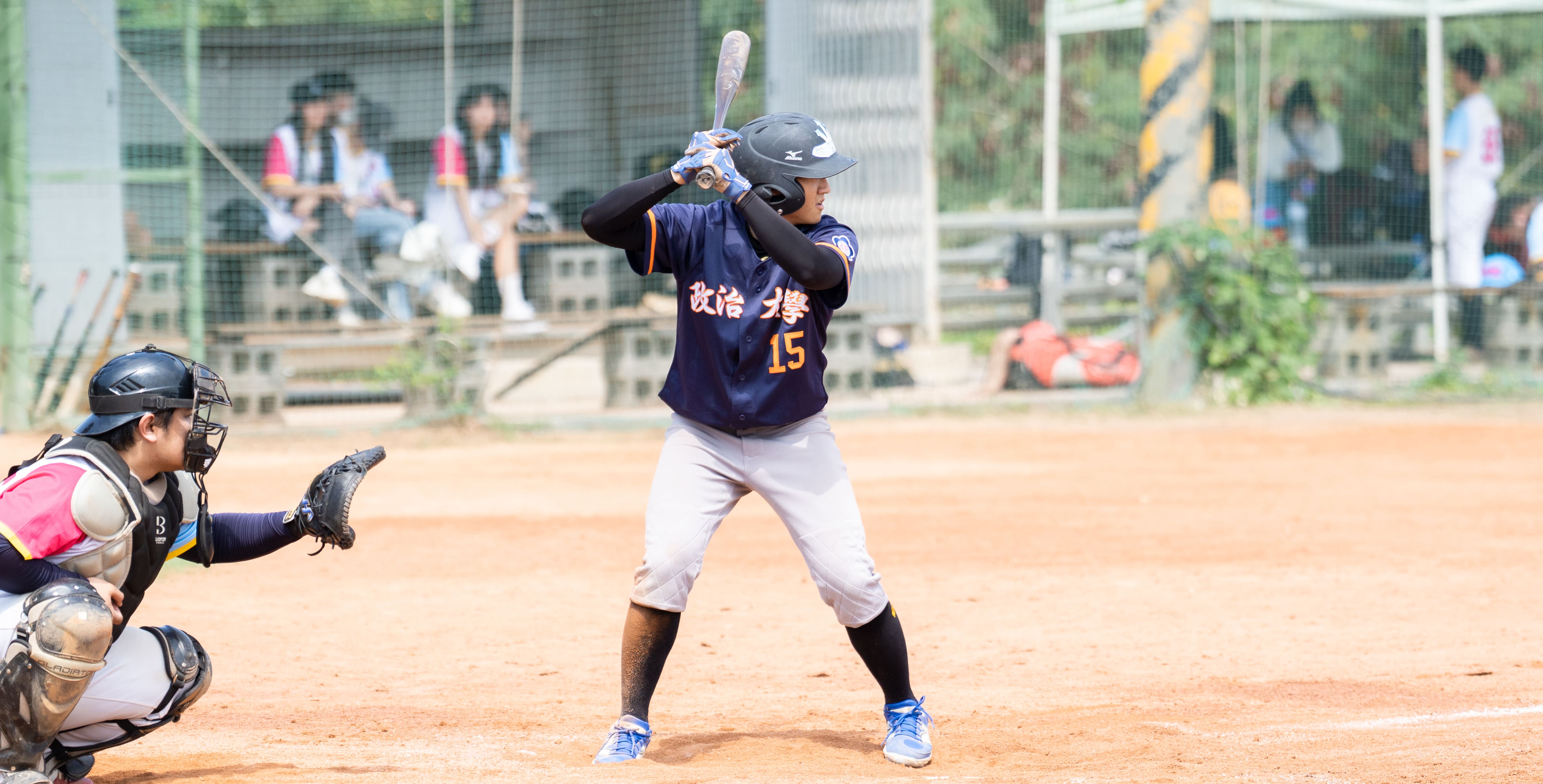 政大隊長吳庭宇今日打擊手感火燙，更期盼能帶隊奪下全國冠軍。攝/黃斯筠