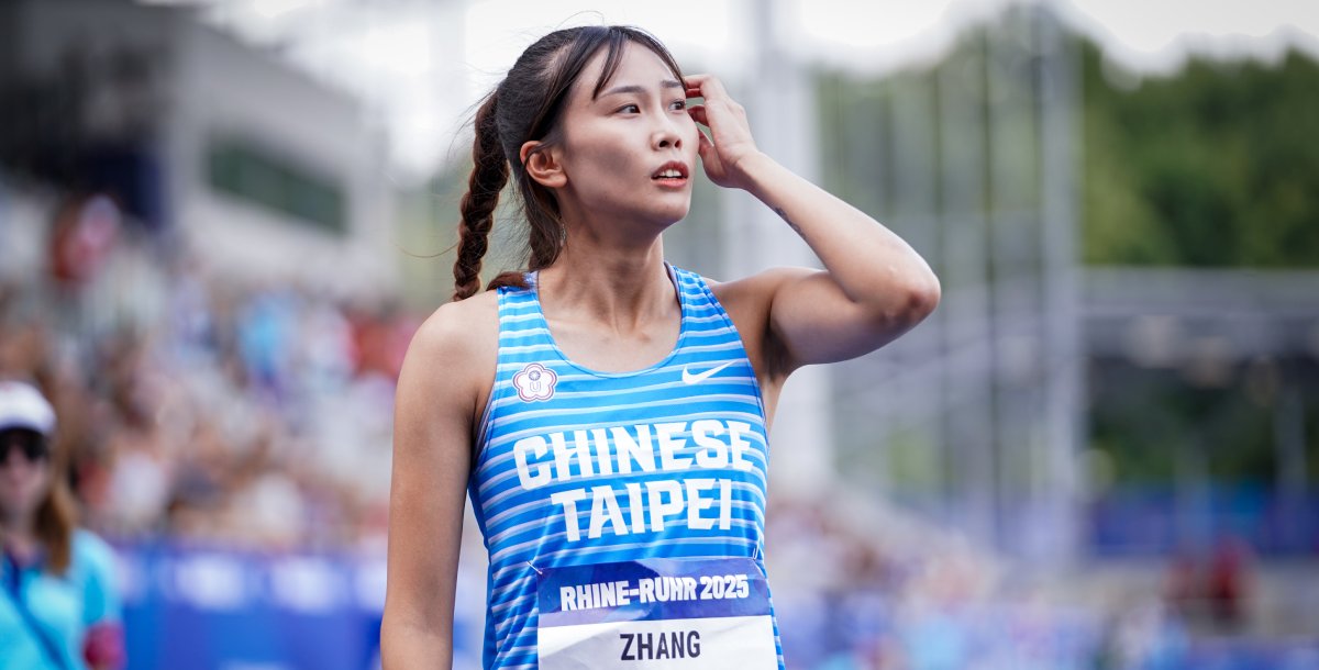「不在巔峰沒關係」，張博雅期待突破100公尺跨欄個人最佳。攝/大專體總