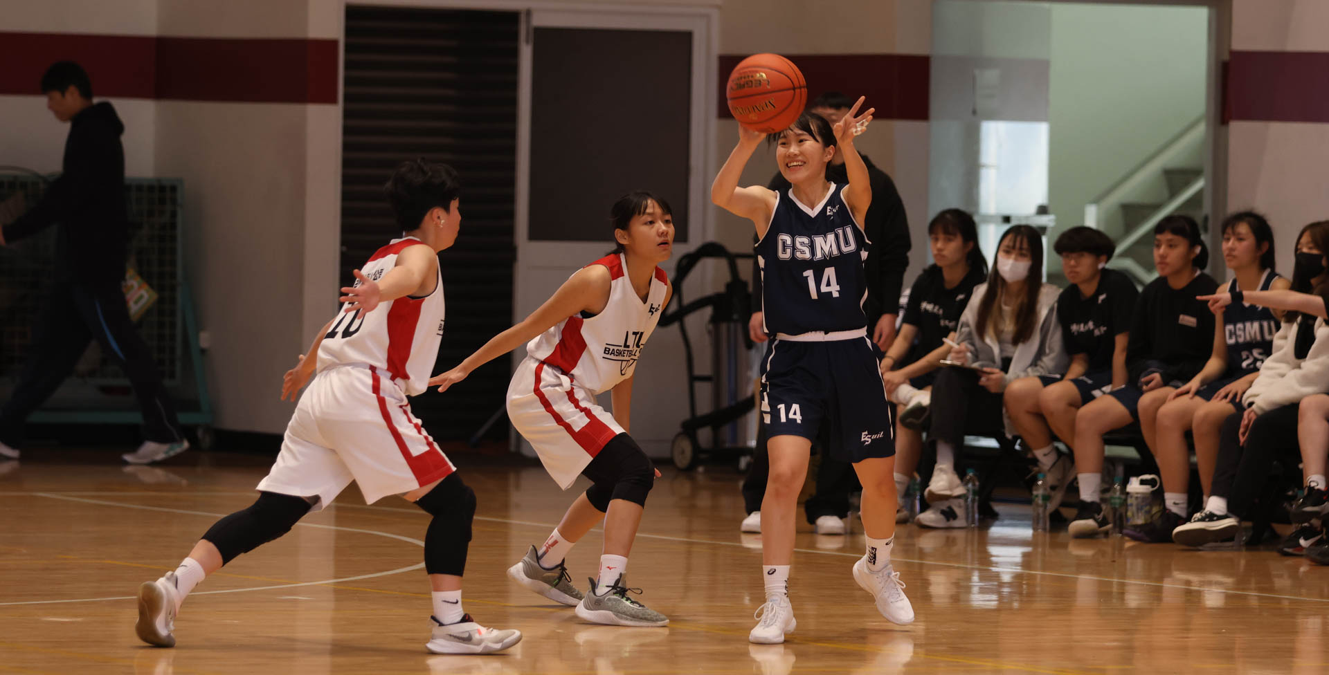 中山醫以46:43奪勝，搶下全國賽最後一張門票。攝/林鈺耘