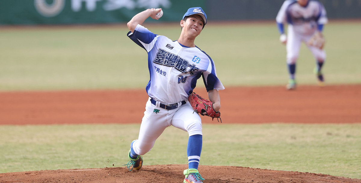 臺灣體大李睿騰5局先發勝。攝/大會