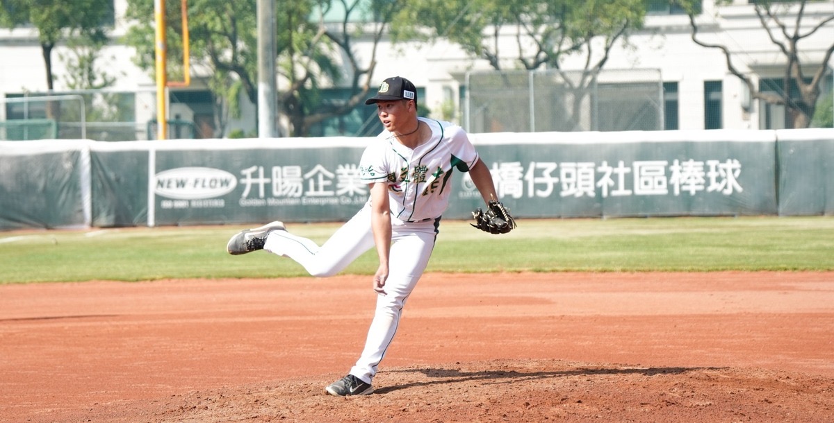 國體大一郭宸安五局無失分，送出三次三振。攝/李昀潔