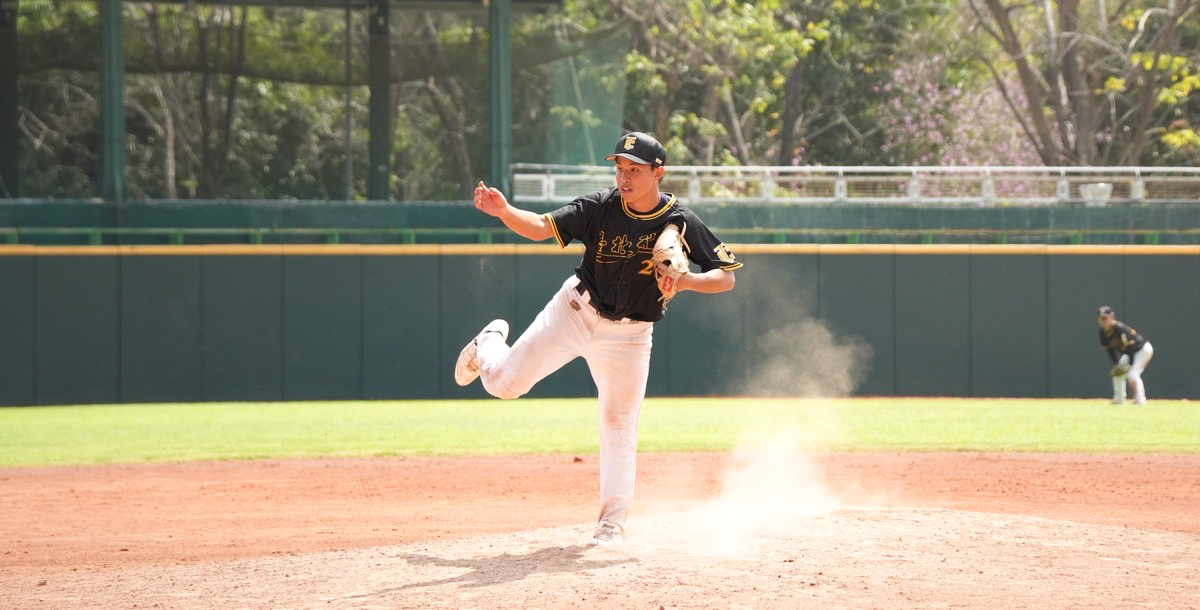 北科陳宇悠完投七局送出五次三振。攝/李昀潔