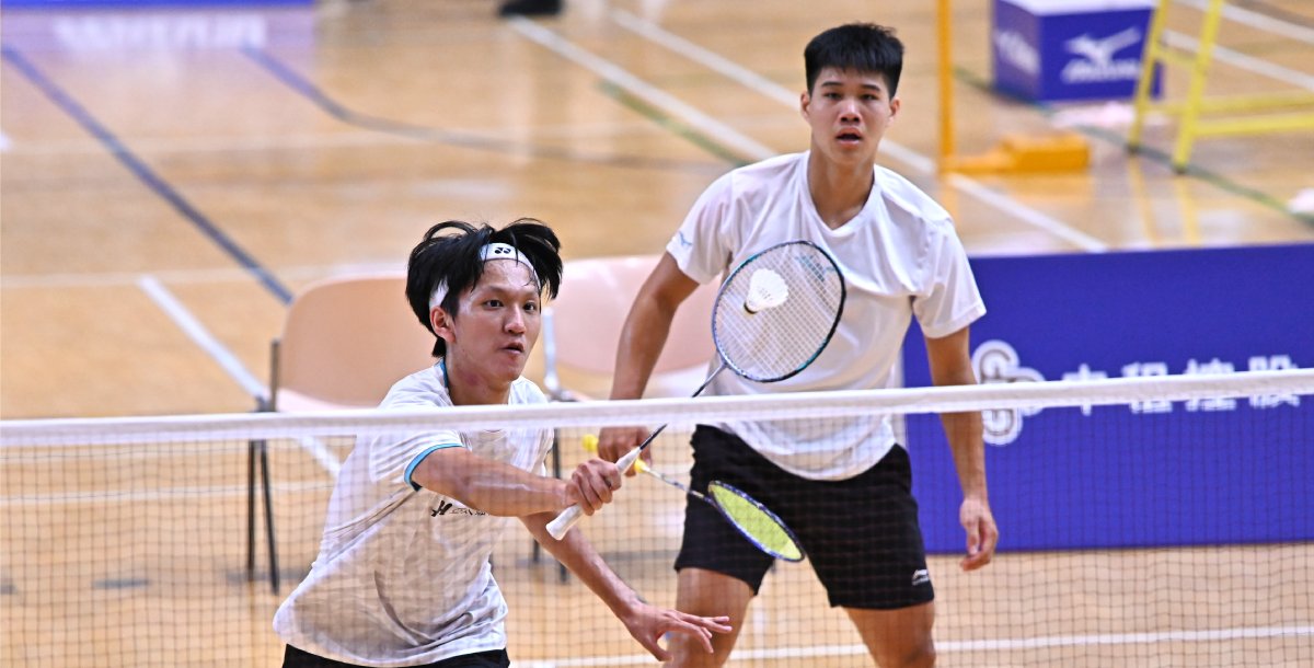 僑光科大蔡享宸（左）和陳慶民完成男雙分站2連霸。攝/大會