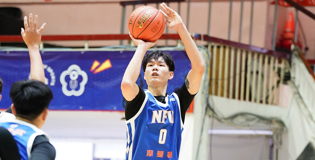 虎尾科大郭俊言攻下全場最高23分，含3記外線。攝/大專體總