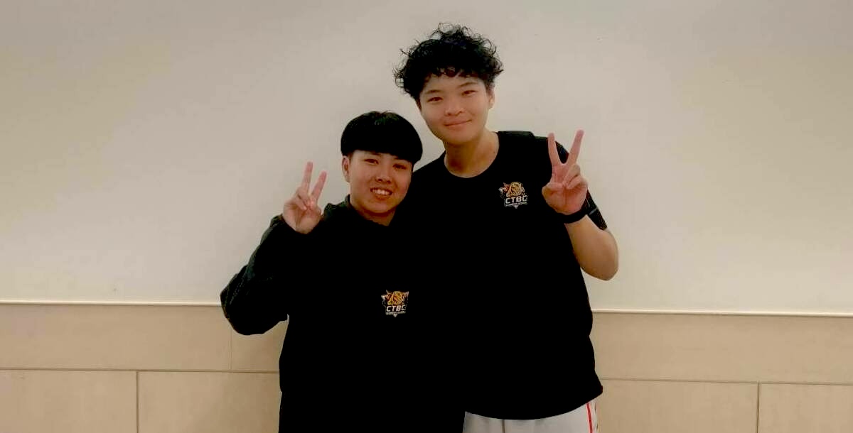 莊陳琳(左)、潘伊宸轉戰中信學院延續隊友關係，也為球隊注入戰力。攝/SSU特派員 林昱丞 (另開新視窗)