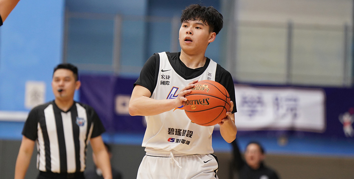 黎明學院謝侄豈投中3記外線共拿下21分，並傳出7次助攻。攝/大專體總 (另開新視窗)