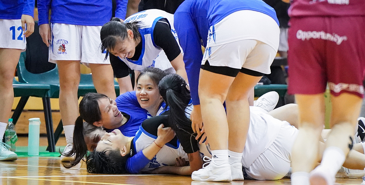 臺灣體大拚戰到最後一刻，開心收下預賽首勝。攝/大專體總