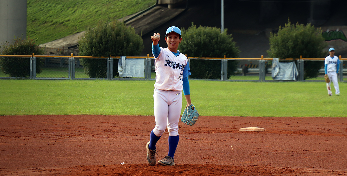 文化先發投手黃振瑋主投三局無失分。攝／周孫磊