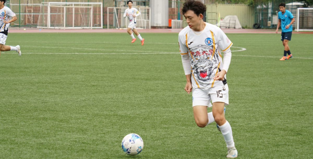 中原大學江任勛本場比賽梅開二度。攝/林昱丞 (另開新視窗)