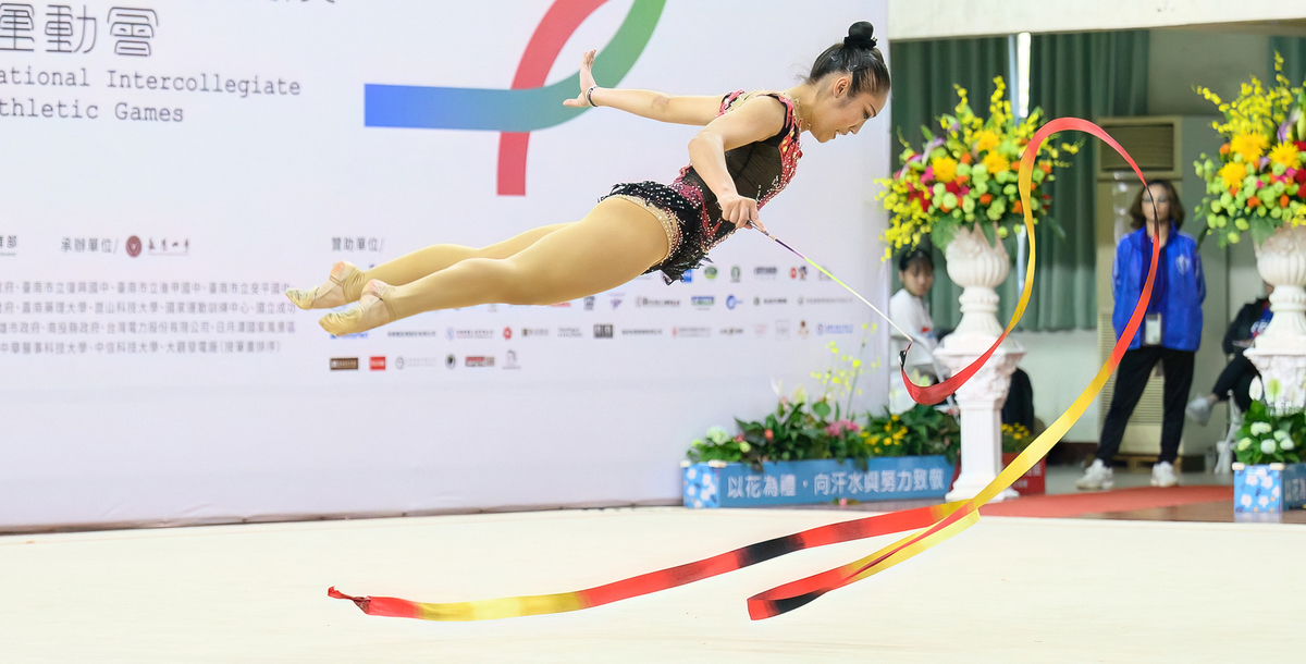 潘玉觀於今年全大運個人單項競賽帶項目獲銅牌。圖由114全大運大會提供