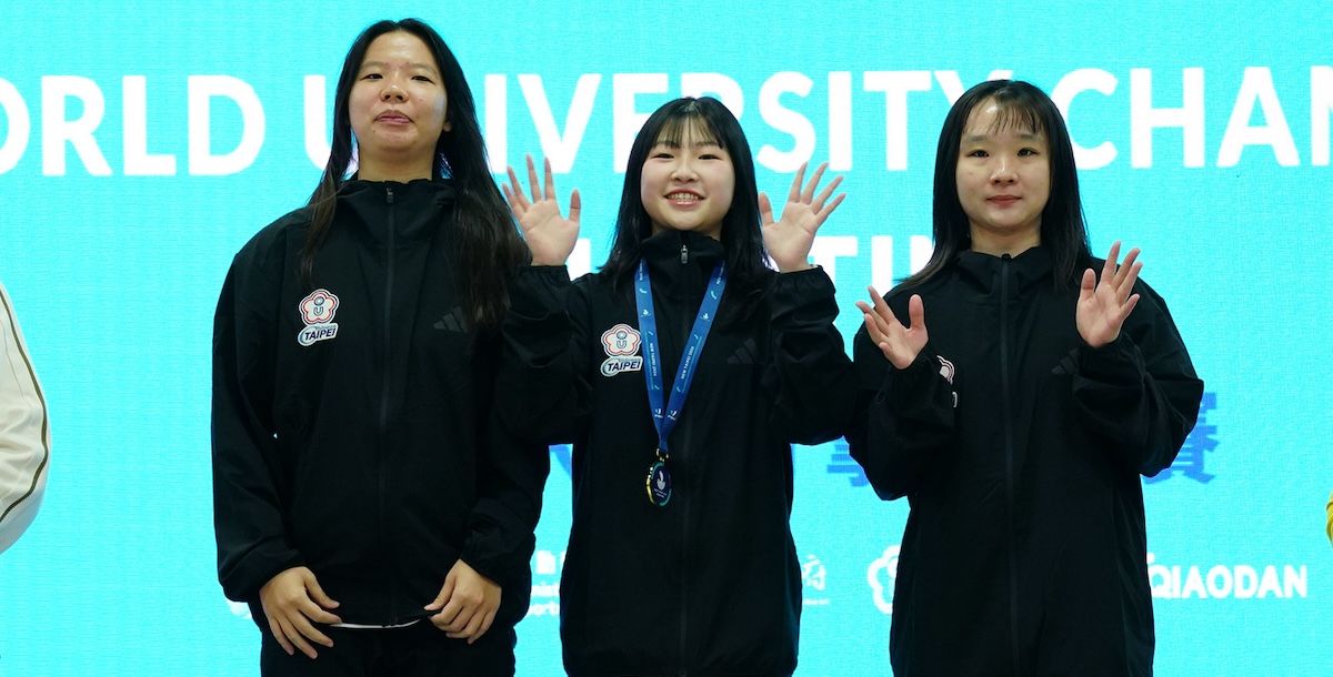 中華隊拿下女子10公尺空氣手槍團體金牌。攝/大專體總 (另開新視窗)