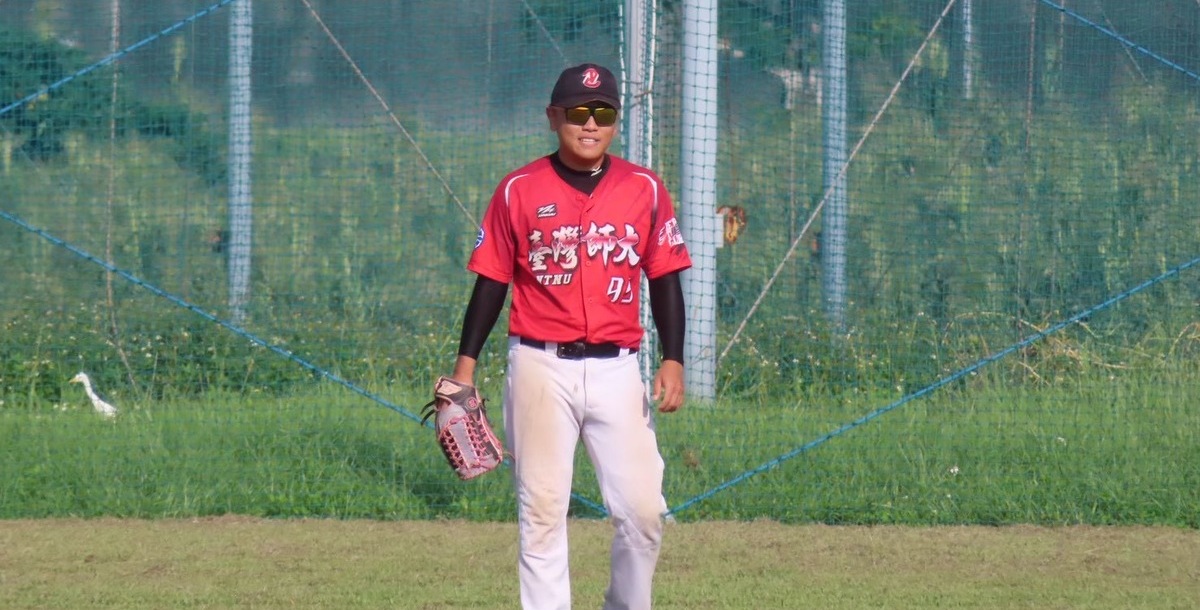 陳沐恩鎮守中外野防區。圖/臺灣師大棒球隊提供