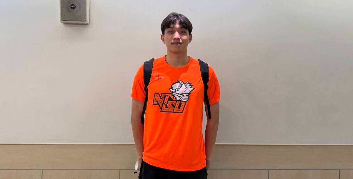 郭嘉安享受征戰小巨蛋。攝/SSU特派員 林昱丞 (另開新視窗)