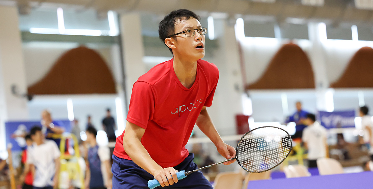 陽明交大林昊錡曾是U15亞青男雙銀牌。攝/大專體總